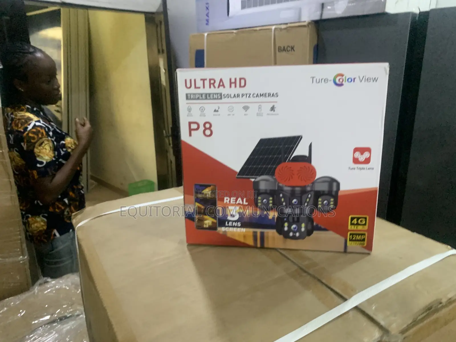Ultra HD Triple Lens Solar PTZ Security Camera