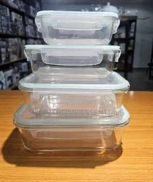 Airtight Glass Food Storage Containers (3-Piece 4-Piece)