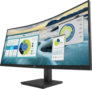 HP P34hc G4 Curved USB-C Monitor - 34" WQHD, 60Hz, Built-in Speaker,