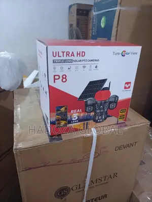 Ultra HD Triple Lens Solar Powered PTZ Security Camera