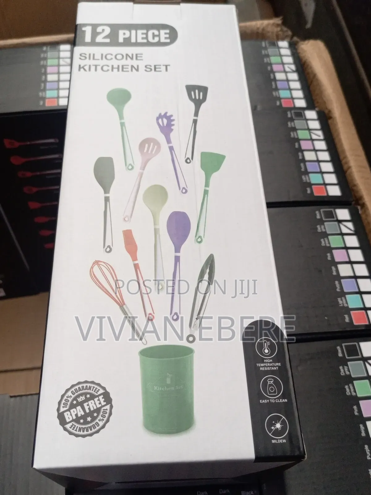 12pcs Pure Silicone Spoon