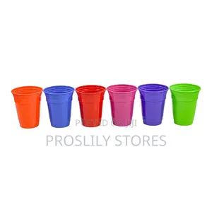 Multicoloured Party Cups Reusable X 72pcs