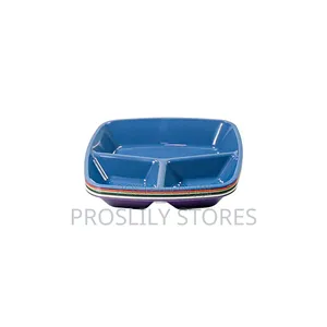 3 Compartment Serving Plates X 6pcs