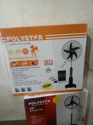 18 Inch Rechargeable Solar Fan Polystar