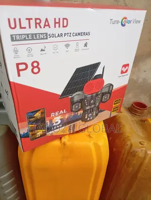 Outdoor Triple Lens CCTV Camera With Solar Power
