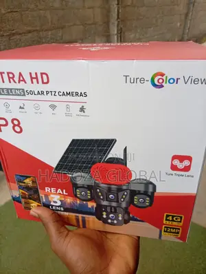 Premium Ultra HD Solar PTZ CCTV Camera With Triple Lens