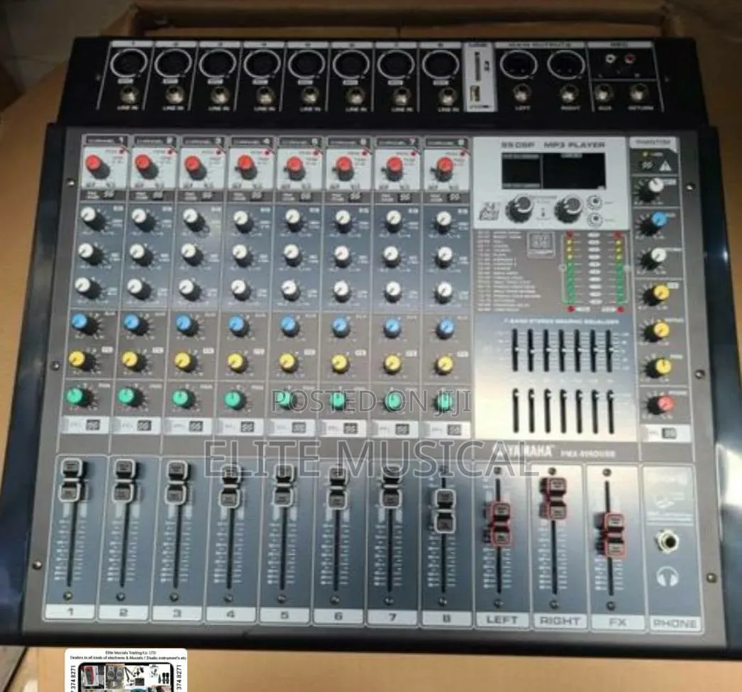 Yamaha 8 Channel Powered Mixer Amplifier With USB, Equalizer