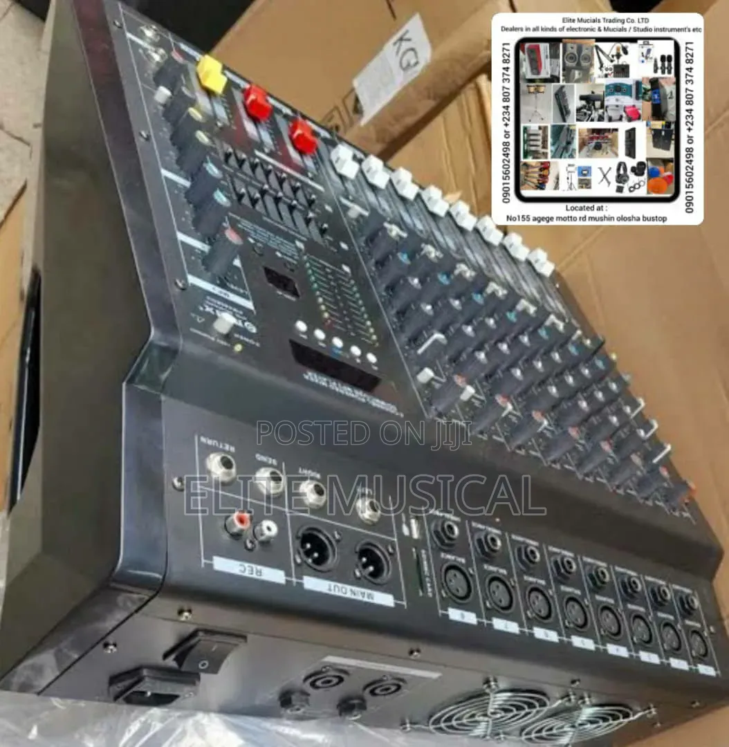 Yamaha 8 Channel Powered Mixer Amplifier With USB, Equalizer
