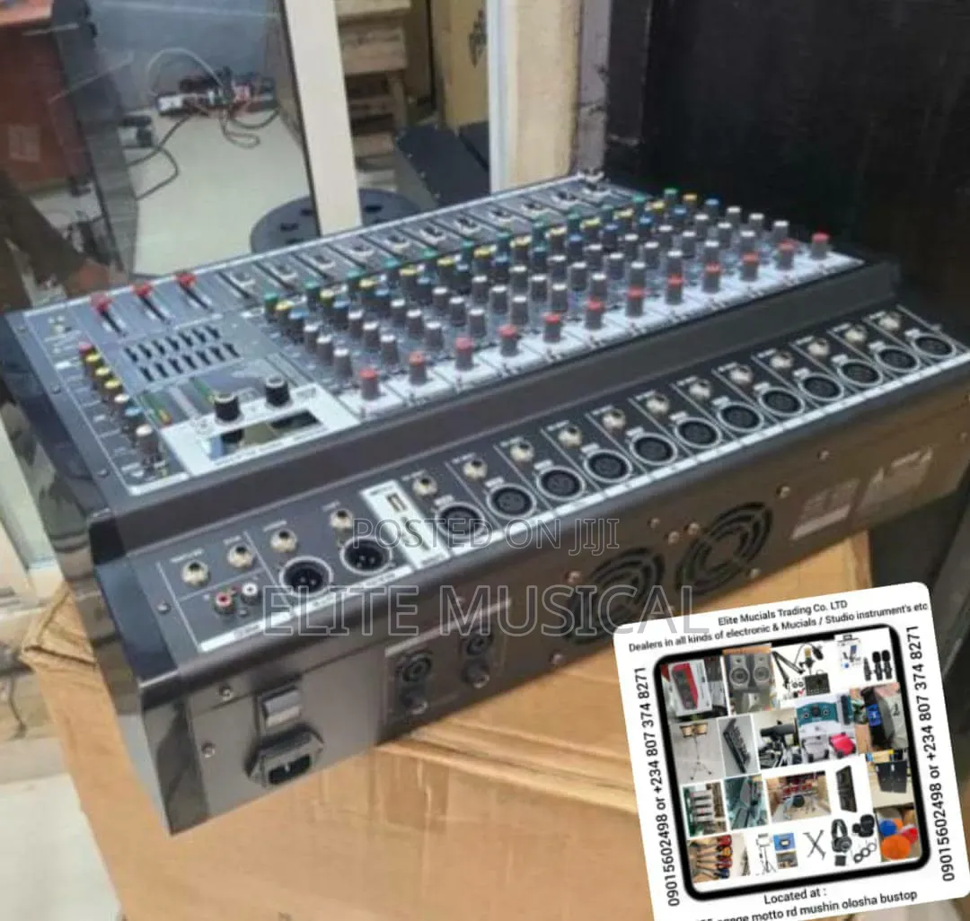 Yamaha 8 Channel Powered Mixer Amplifier With USB, Equalizer