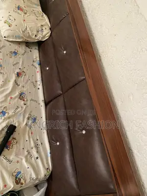 Used Padded Leather Bed Frame - Double Size