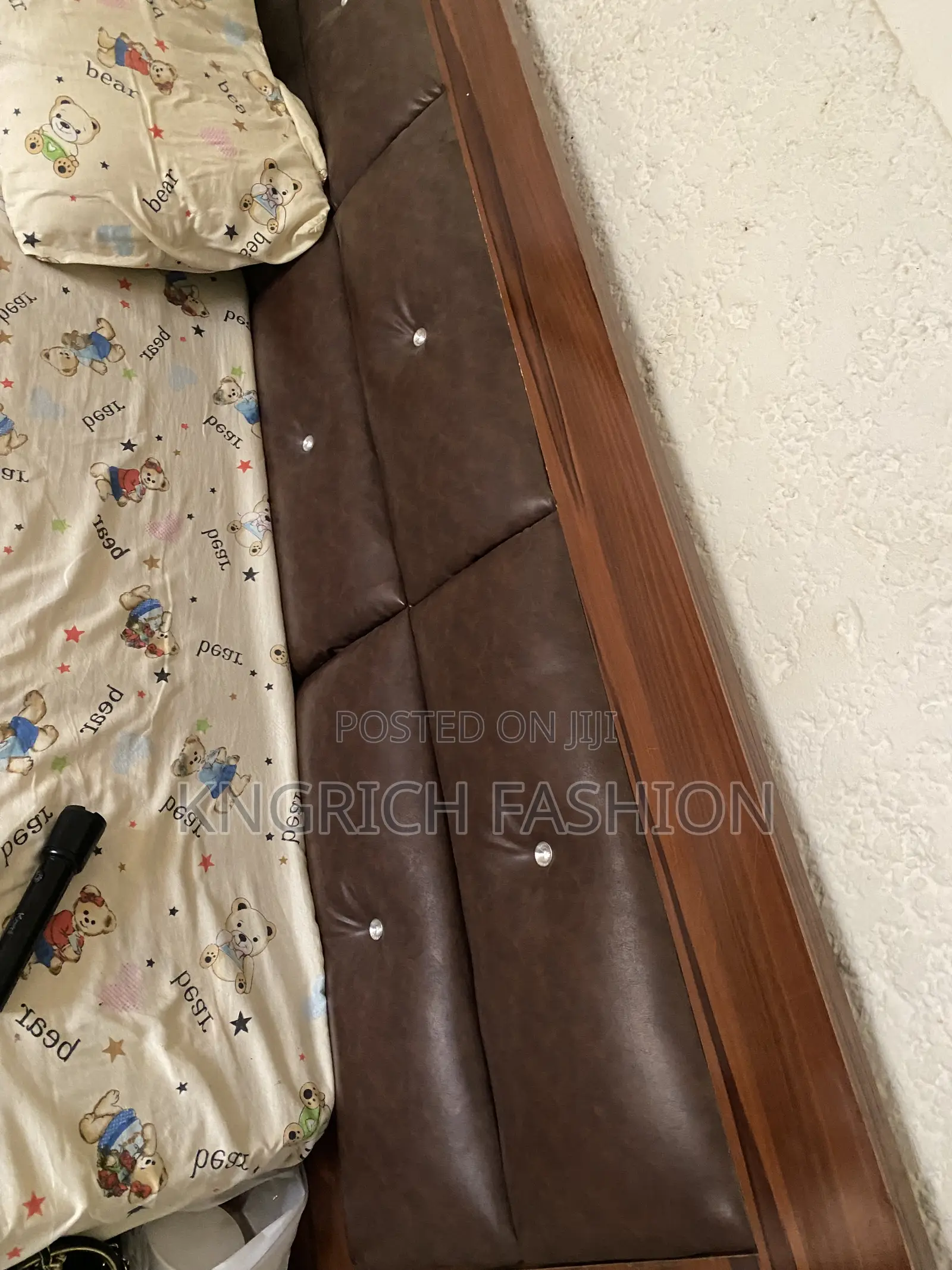Used Padded Leather Bed Frame - Double Size