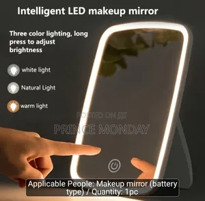 LED Smart Touch Makeup Mirror With 3 Light Modes
