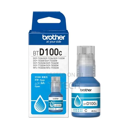 Brother BTD100C Cyan Ink Bottles