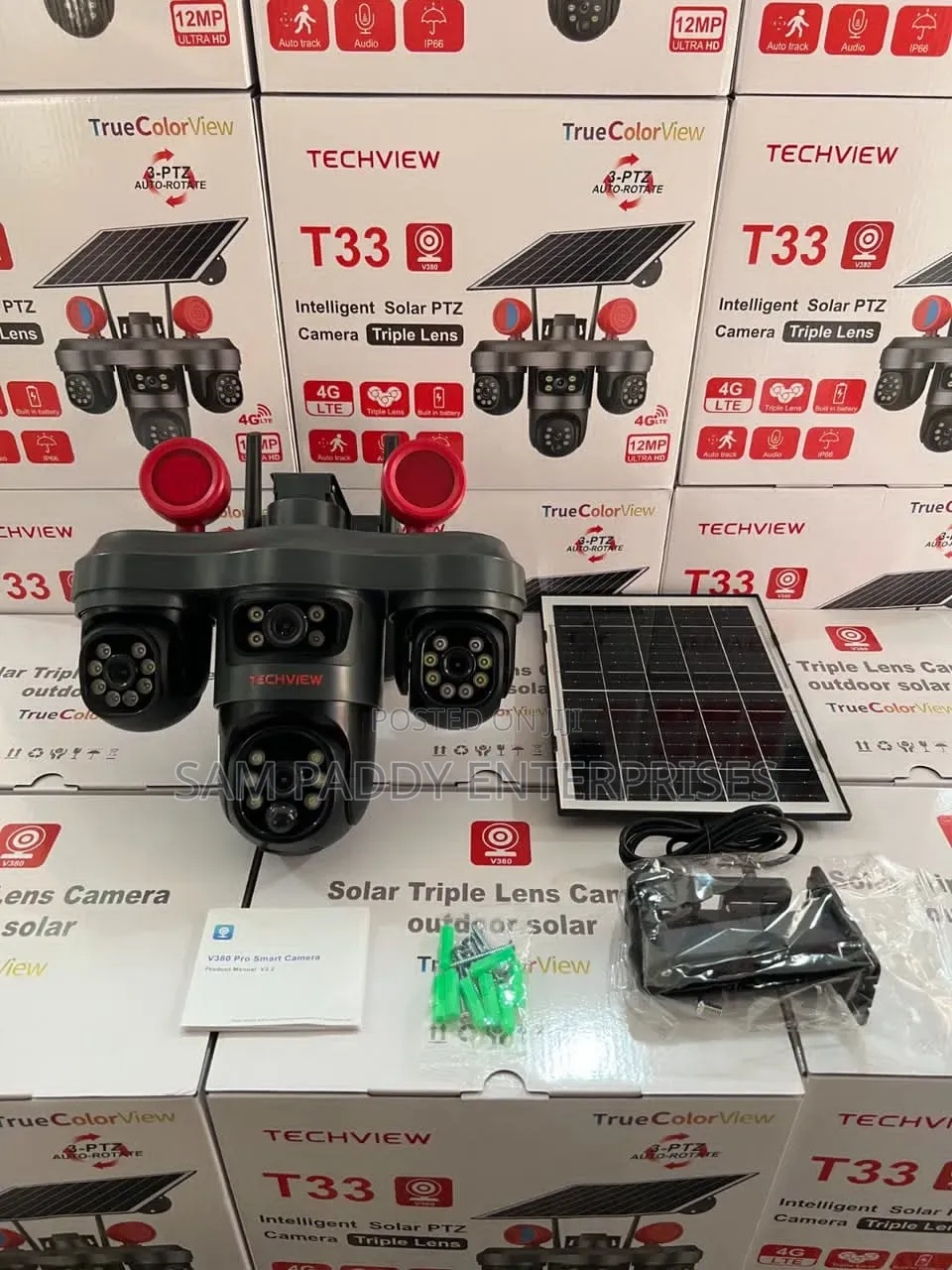 Solar Camera T33 3lice All Rotation