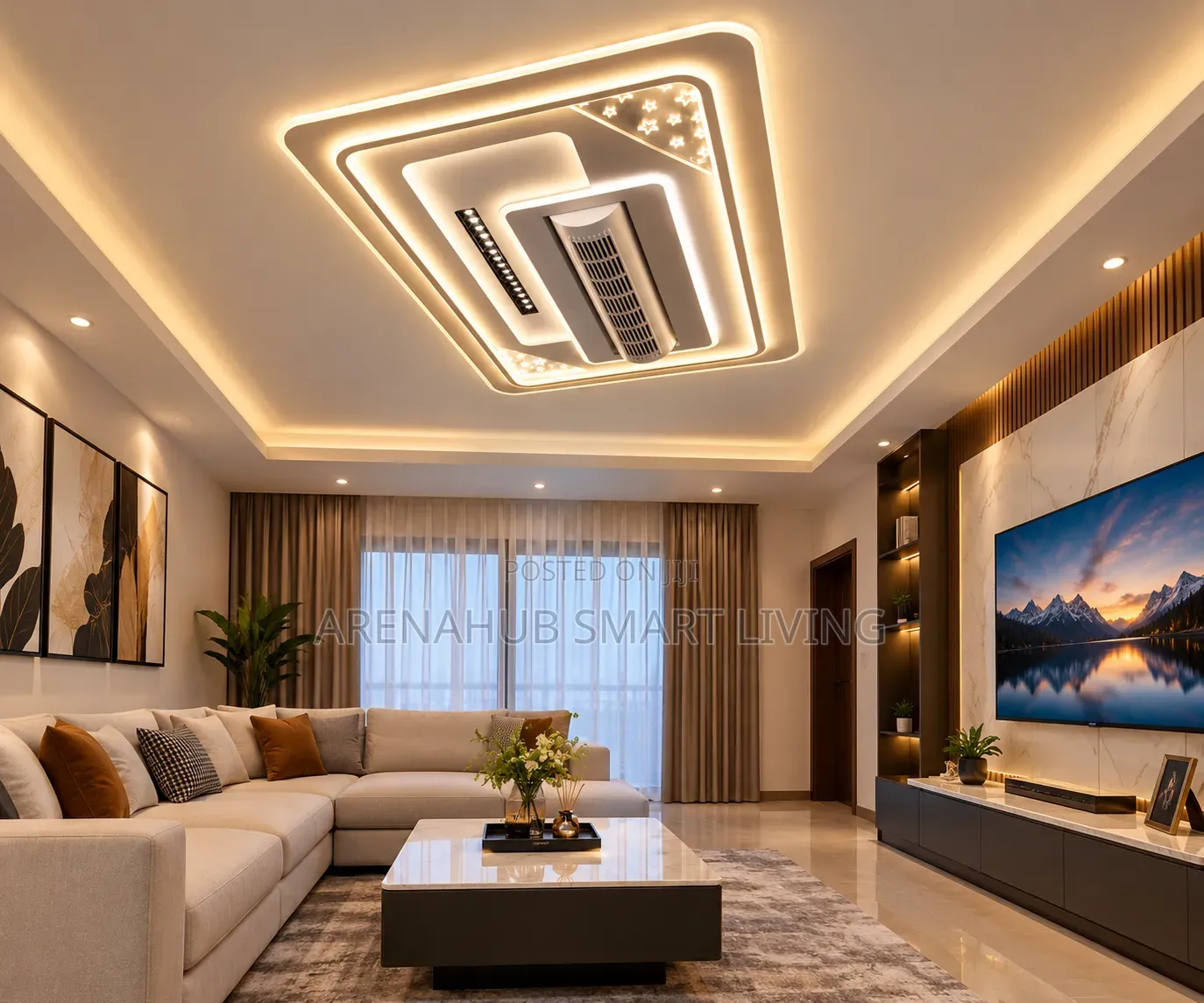Modern Residential Dimmable DC Motor Ventilator Apartment Restaurant