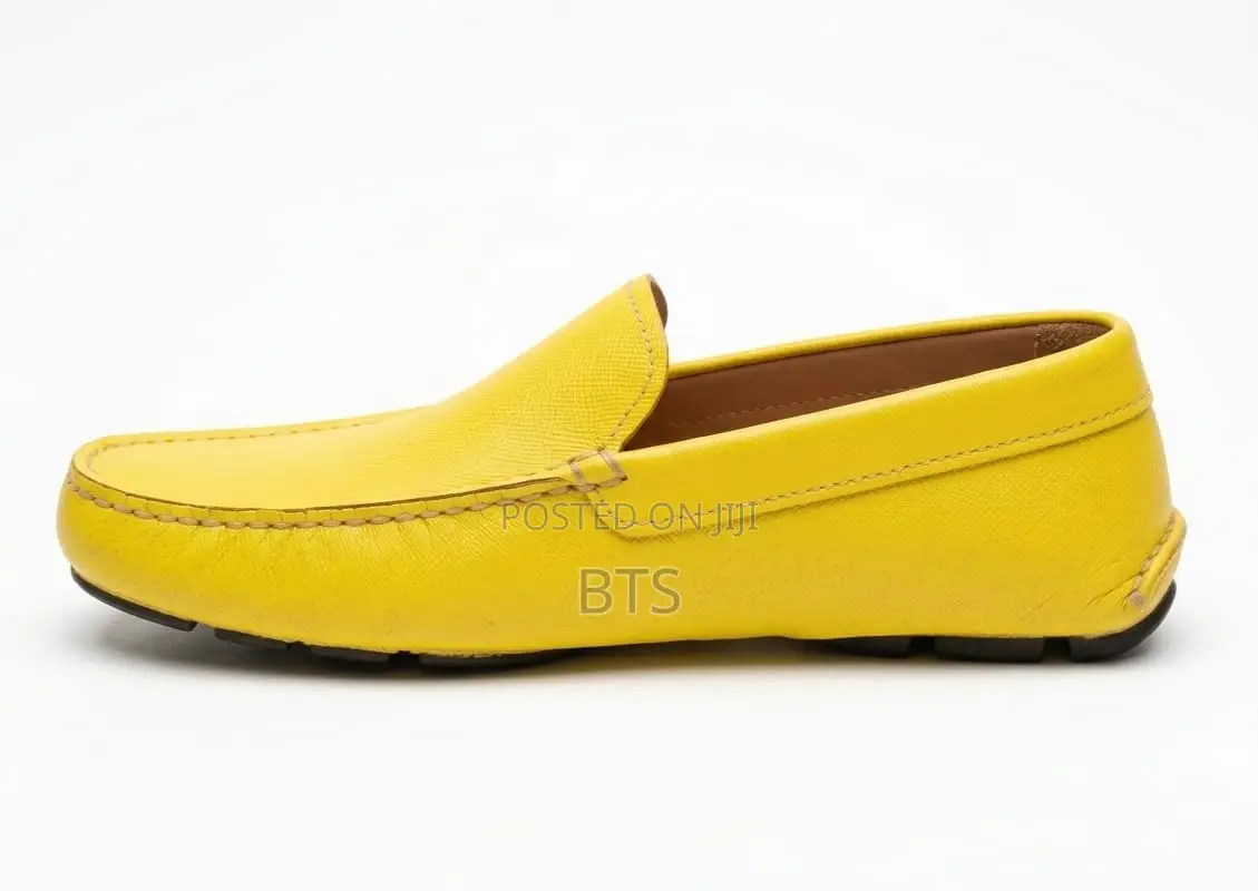 Prada Leather Yellow Shoe