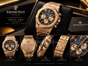 Luxury Rose Gold Automatic Chronograph Wristwatch – Royal Oak Style