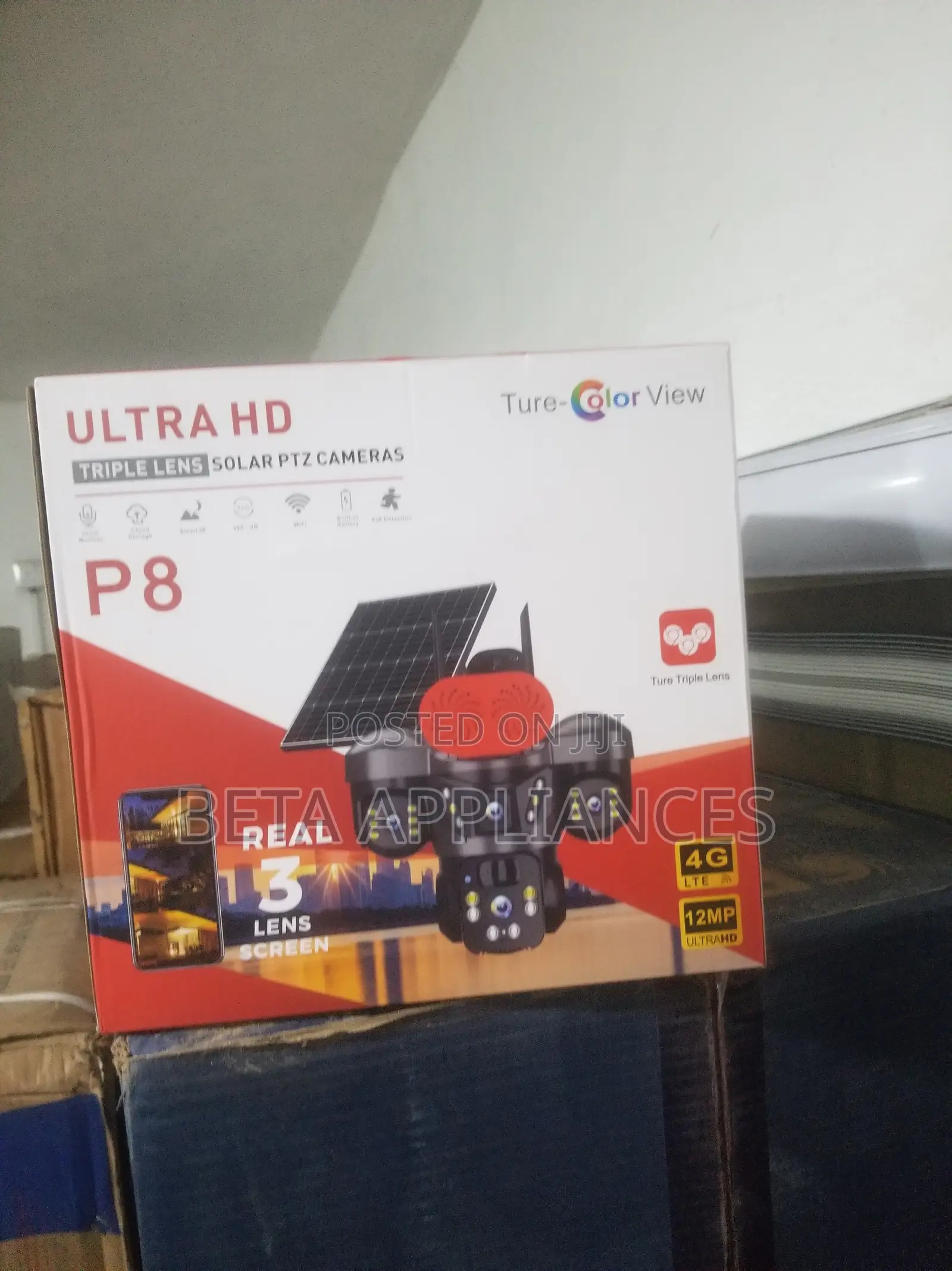 Wireless Ultra HD Triple-Lens Solar Camera