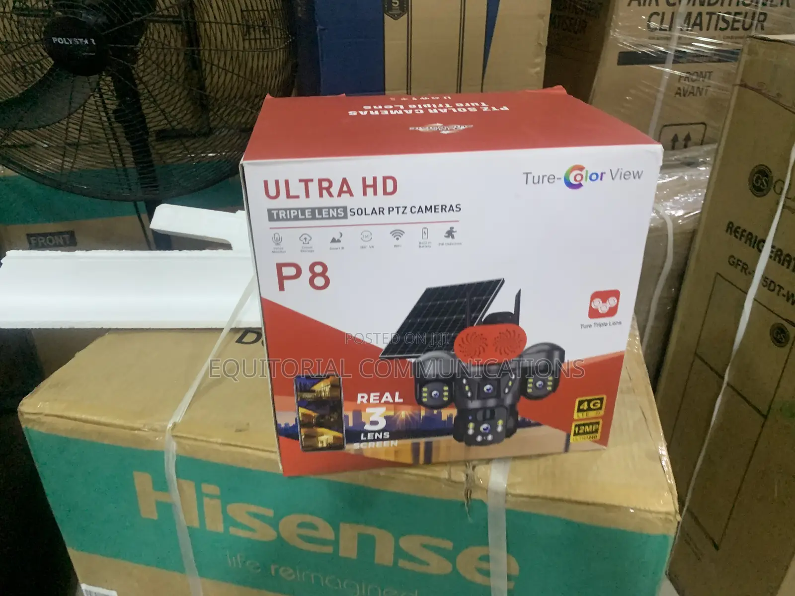 Triple-Camera Solar PTZ Surveillance System