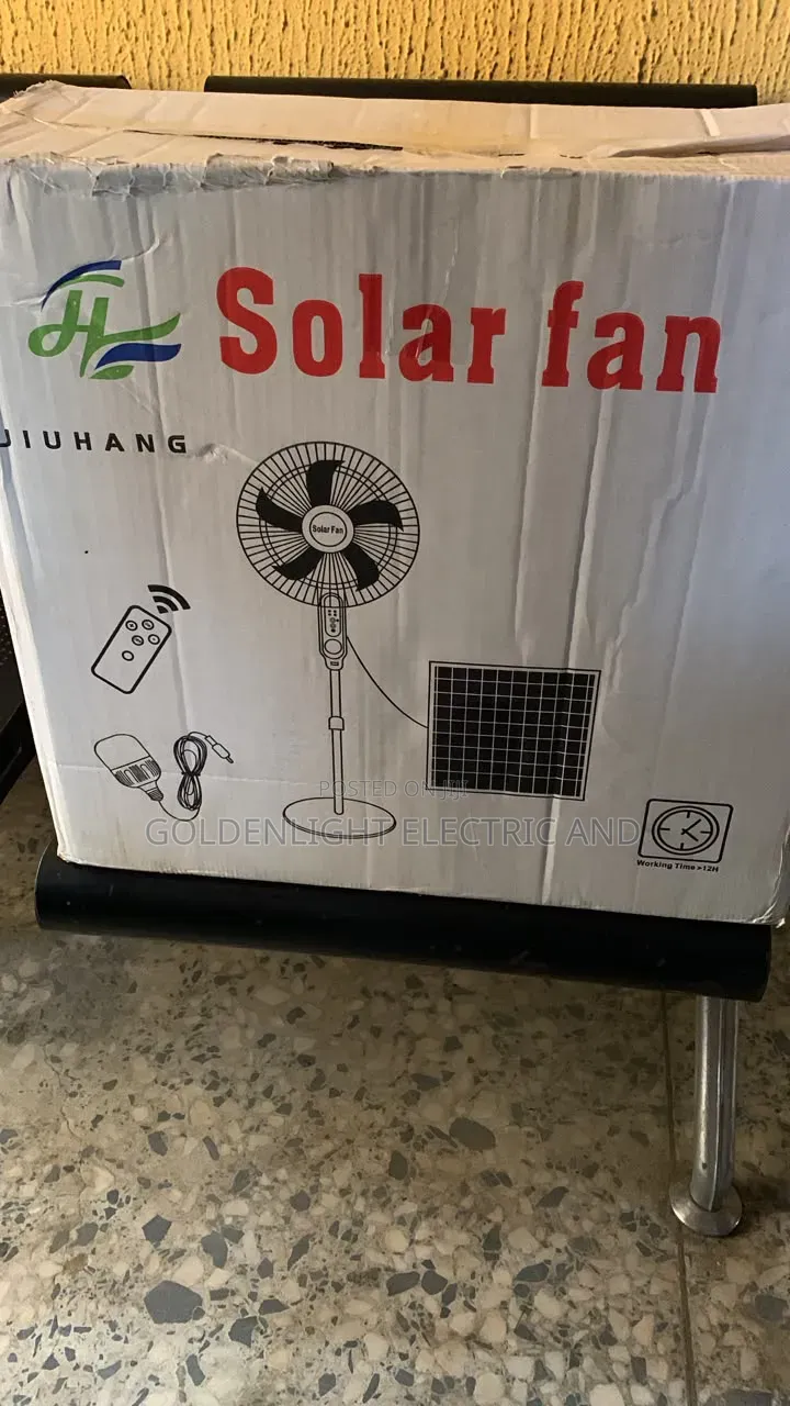 16-Inch Rechargeable Standing Solar Fan