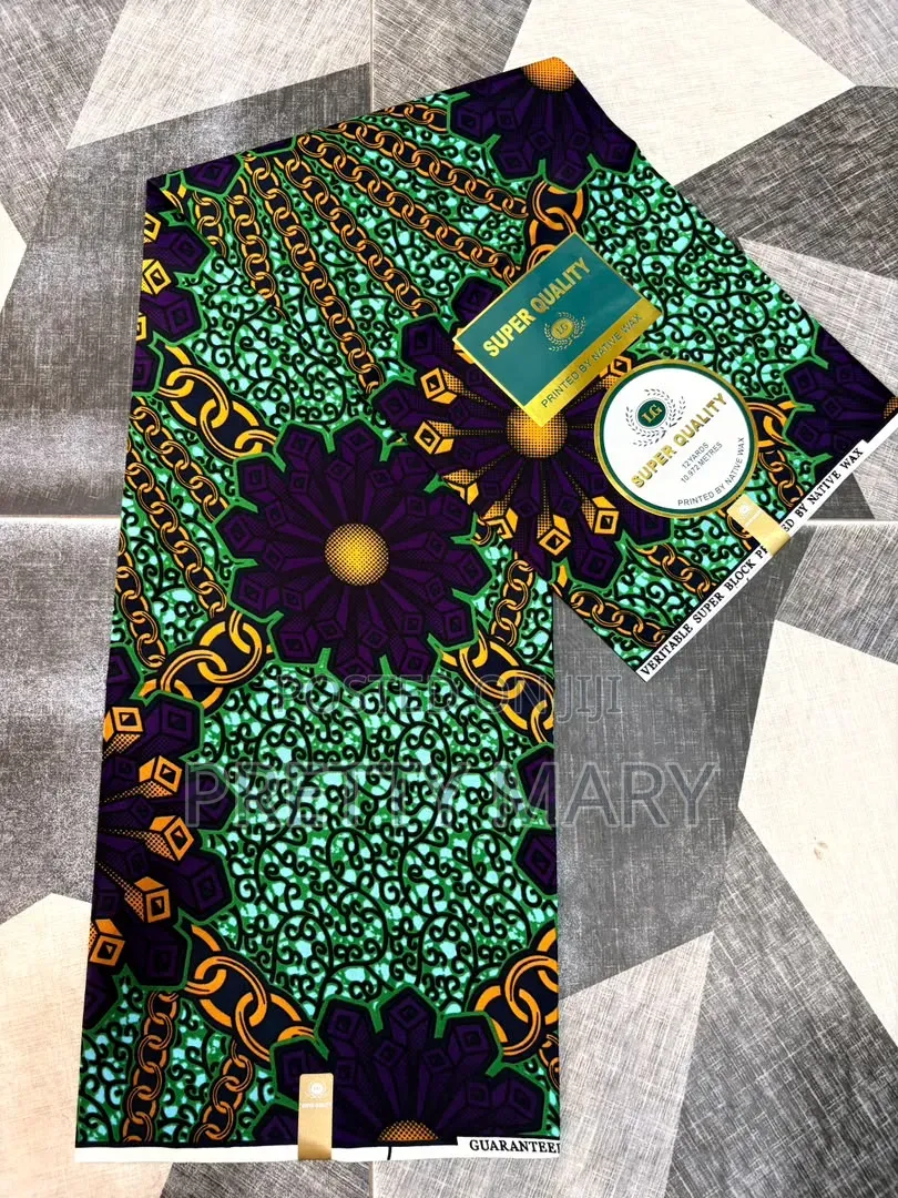 Green Super Wax Ankara Fabric