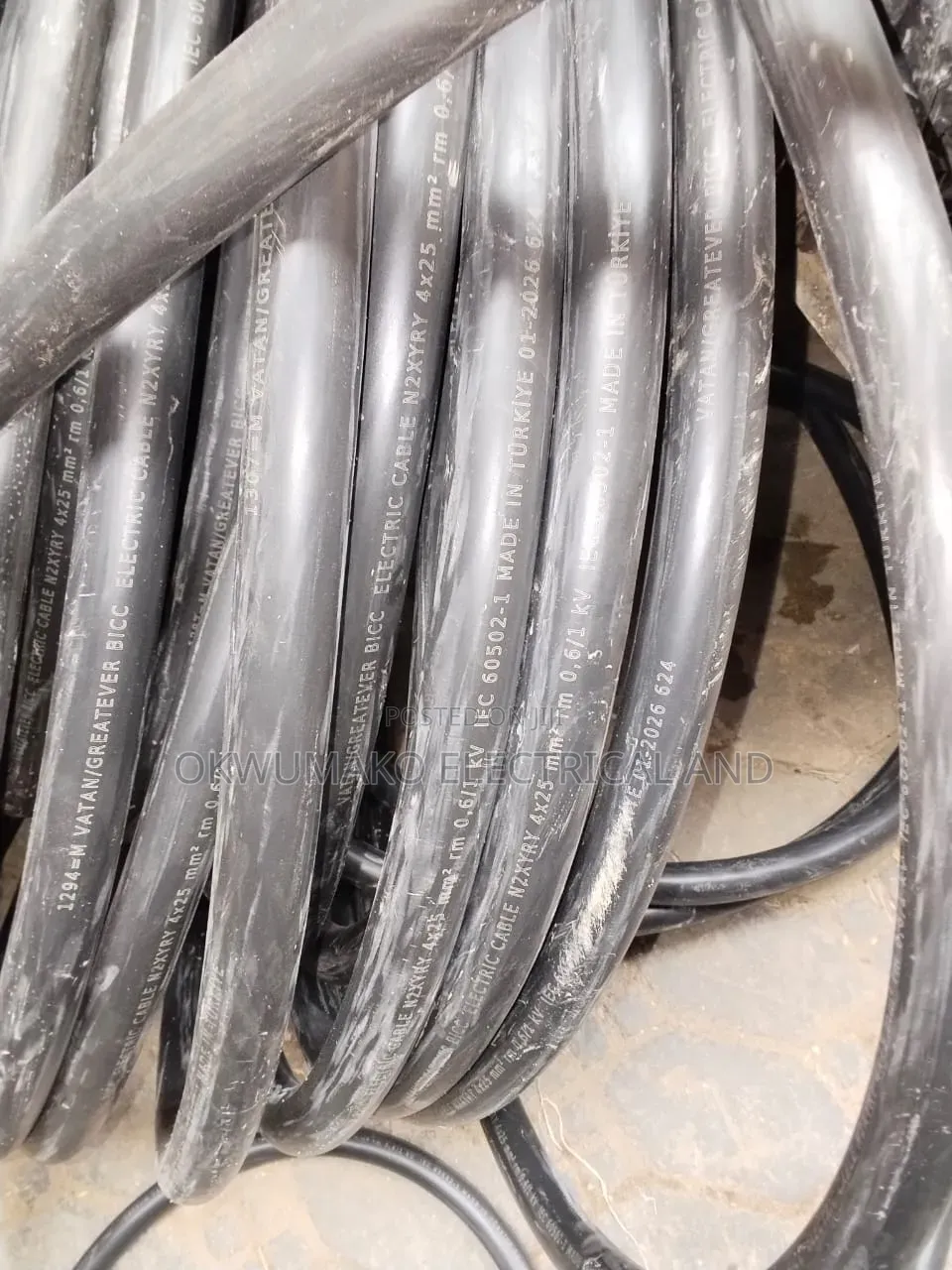 25mm 4core Armoured Cable Vatan Kabl0b Per Meter