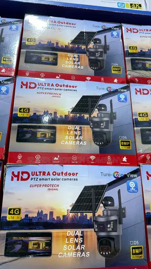 V380 Double Lens Solar Security Camera