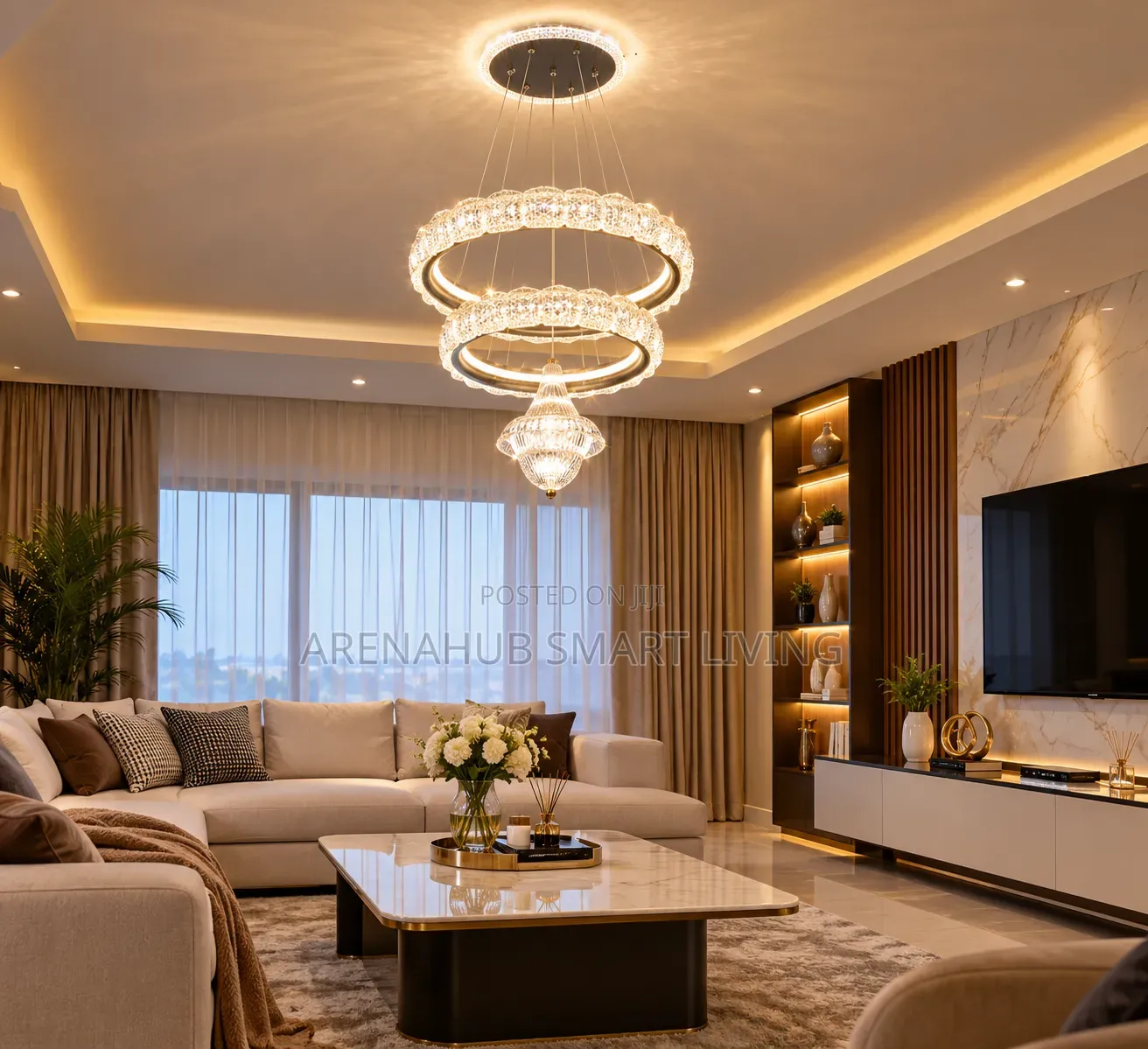 French Luxury Crystal Chandeliers Hall Living Room LED Ceiling Lamp