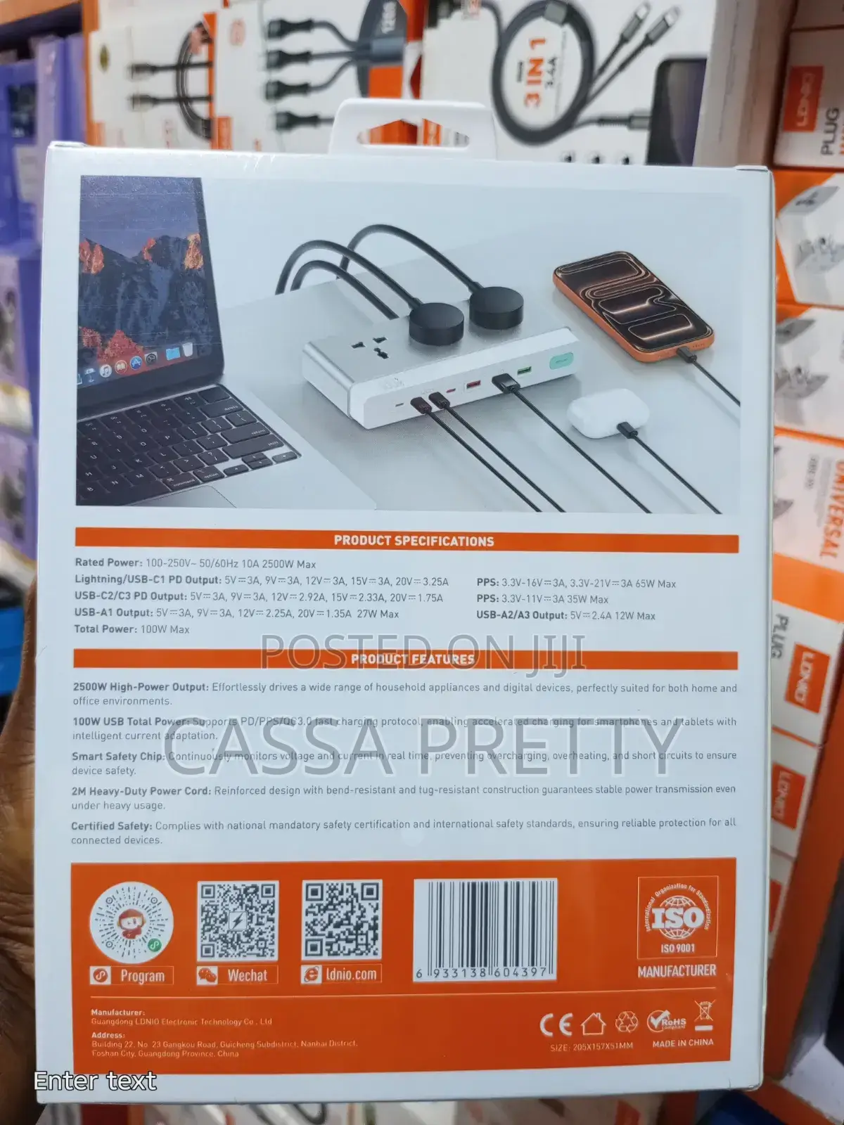 LDNIO 2500w GaN Desktop Power Strip Tower Extension