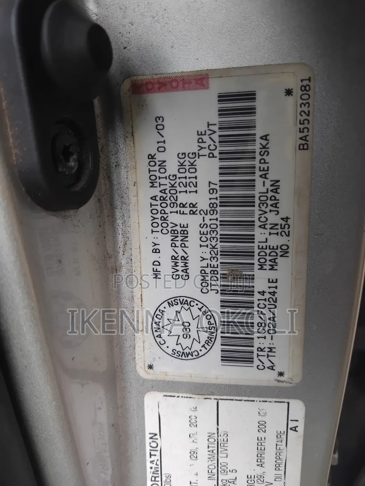 Toyota Camry 2004 Silver