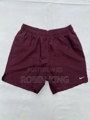 Nike Men Burgundy Beach Swim Shorts Size Small S