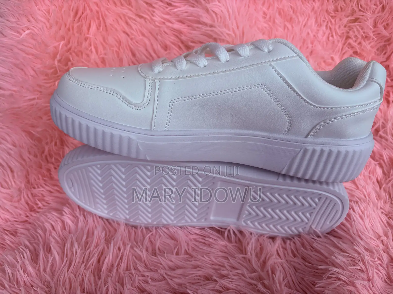 White Unisex Low Sneakers
