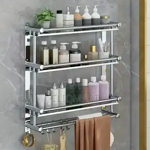 3-Tier Stainless Steel Wall Shelf – Bathroom Shower Caddy Organizer