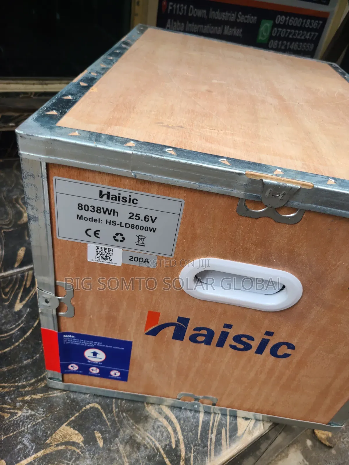 8kwh/24v Haisic Lithium Battery Black