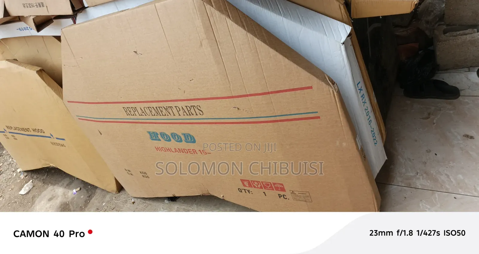 Bonnet Toyota Highlander Year 2015