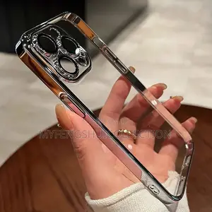 Luxury Plating Clear Silicon Case for iPhone 15 Pro Max