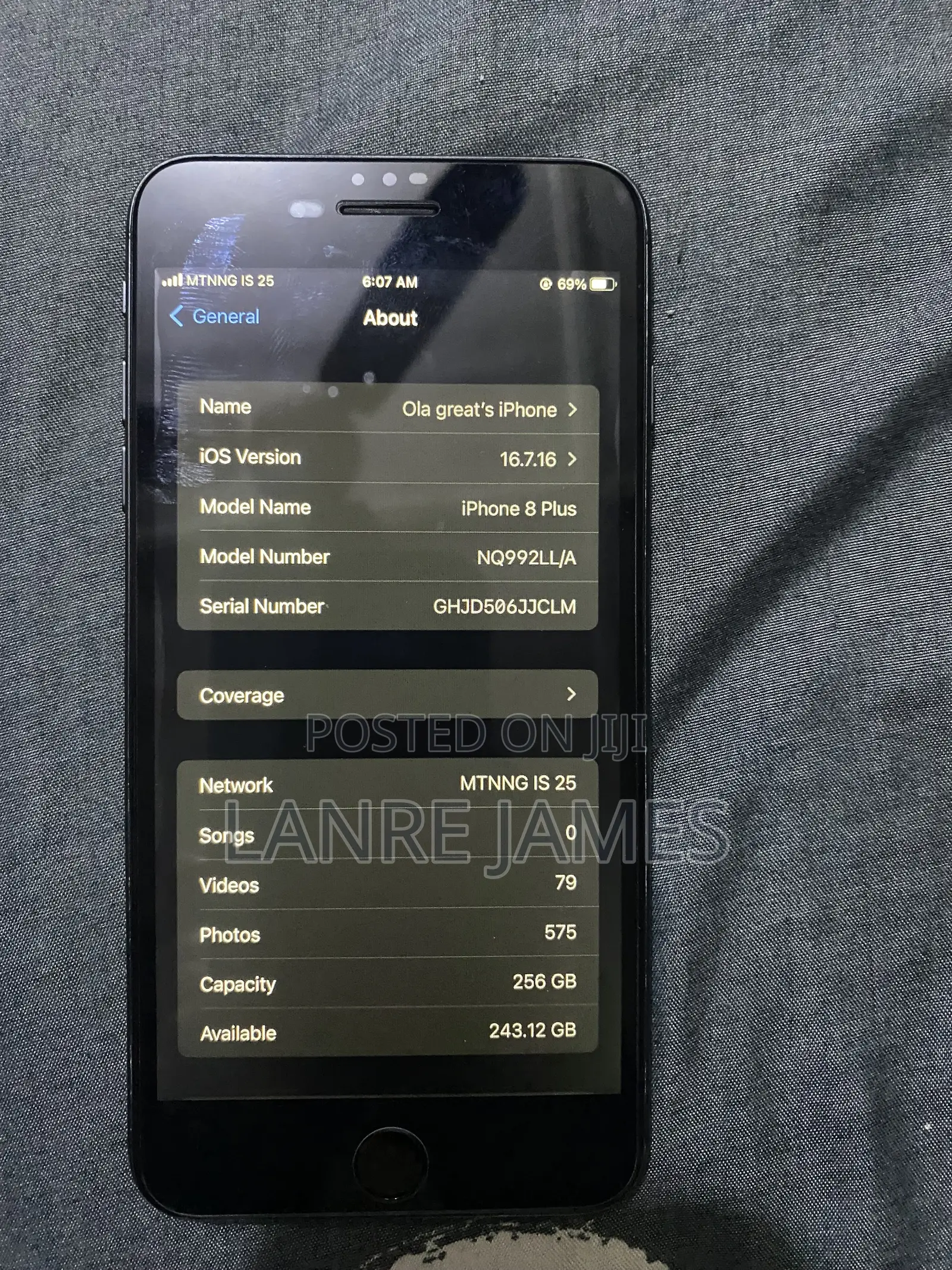 Apple iPhone 8 Plus 256 GB Black
