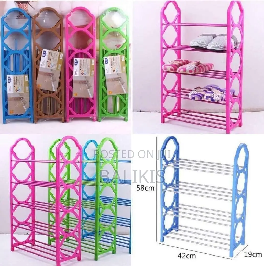 4-Tier Plastic Shoe Rack / Shoe Organizer