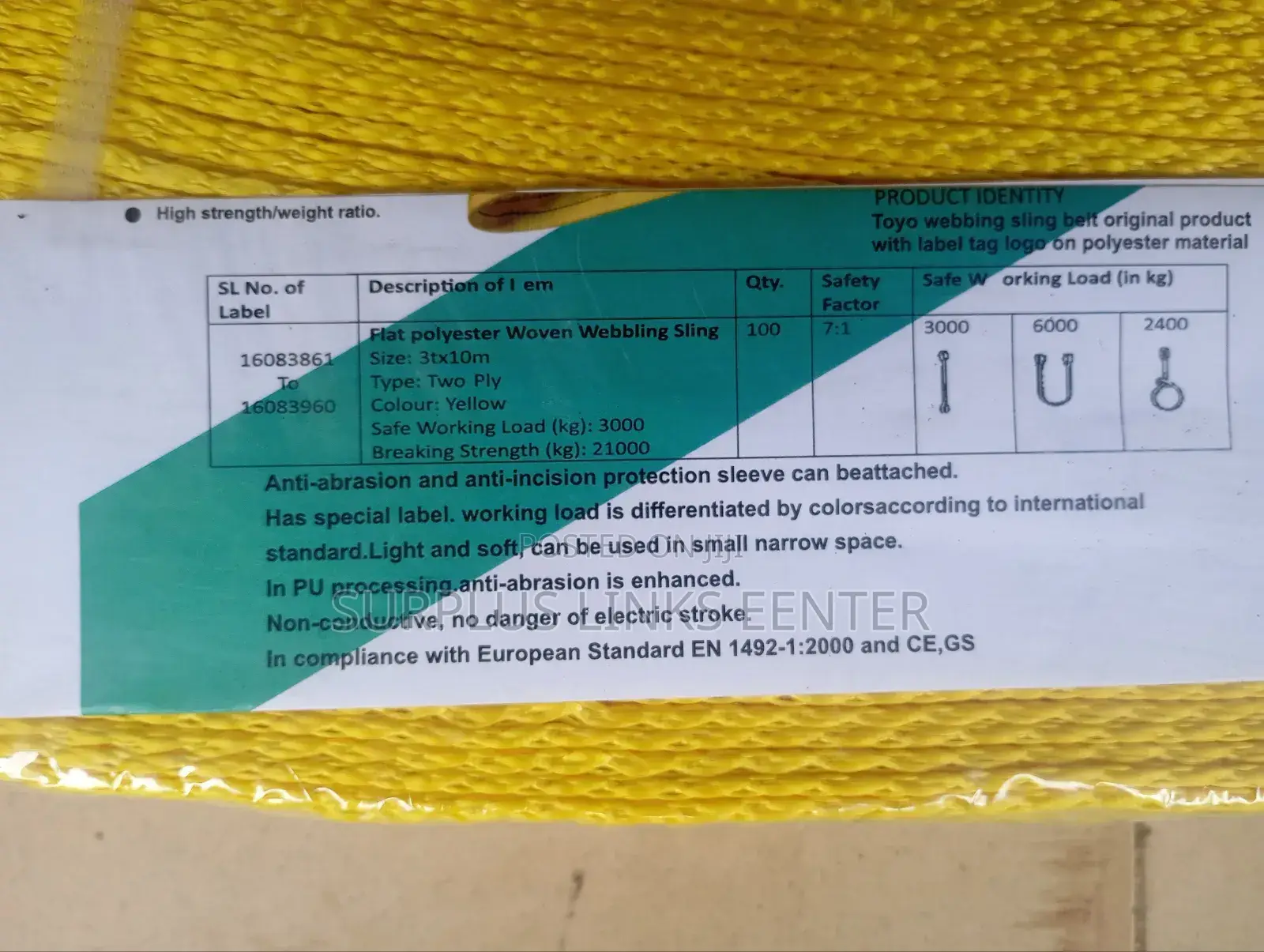Webbing Sliing Belt 3tx10