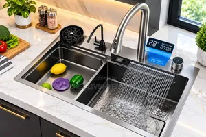 Quality 2 Button Thermostatic Multifunctional Kitchen Sink - 304