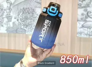 Kids Transparent Straw Space Water Bottle 850ml