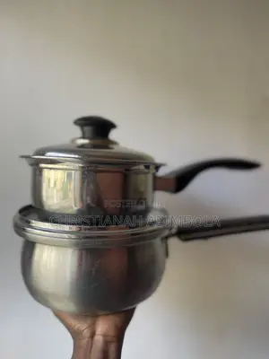 Neatly Used Stainless Steel Cooking Pots – 2 Pieces