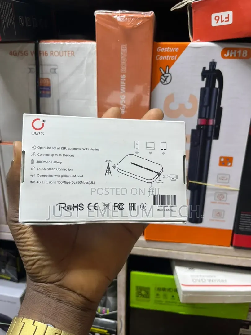 Olax Universal 4G* Mobile WiFi MT10
LTE 150Mbps 15 Devices Supported