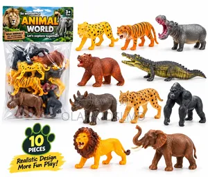 10-Piece Wild Animal Figures Set – Kids Educational Toy