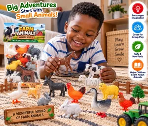 12-Piece Farm Animal Figures Set – Kids Educational Toy
