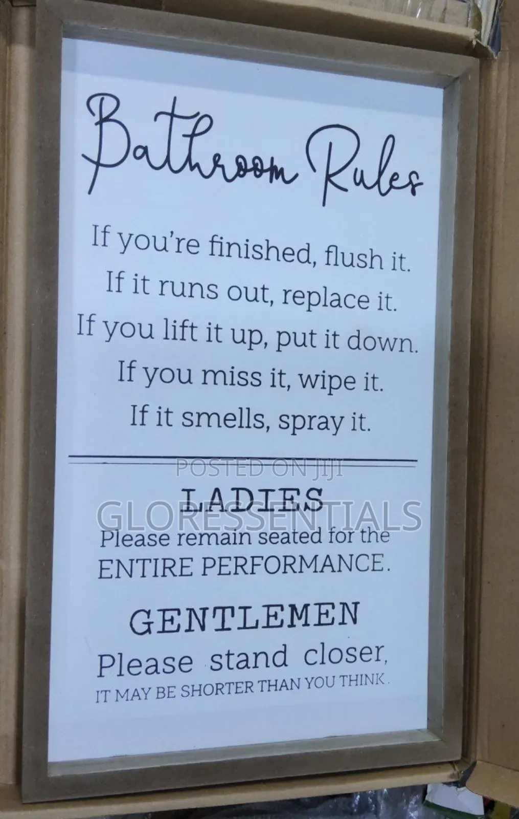 Bathroom Rules Plaque