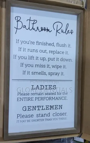 Bathroom Rules Plaque
