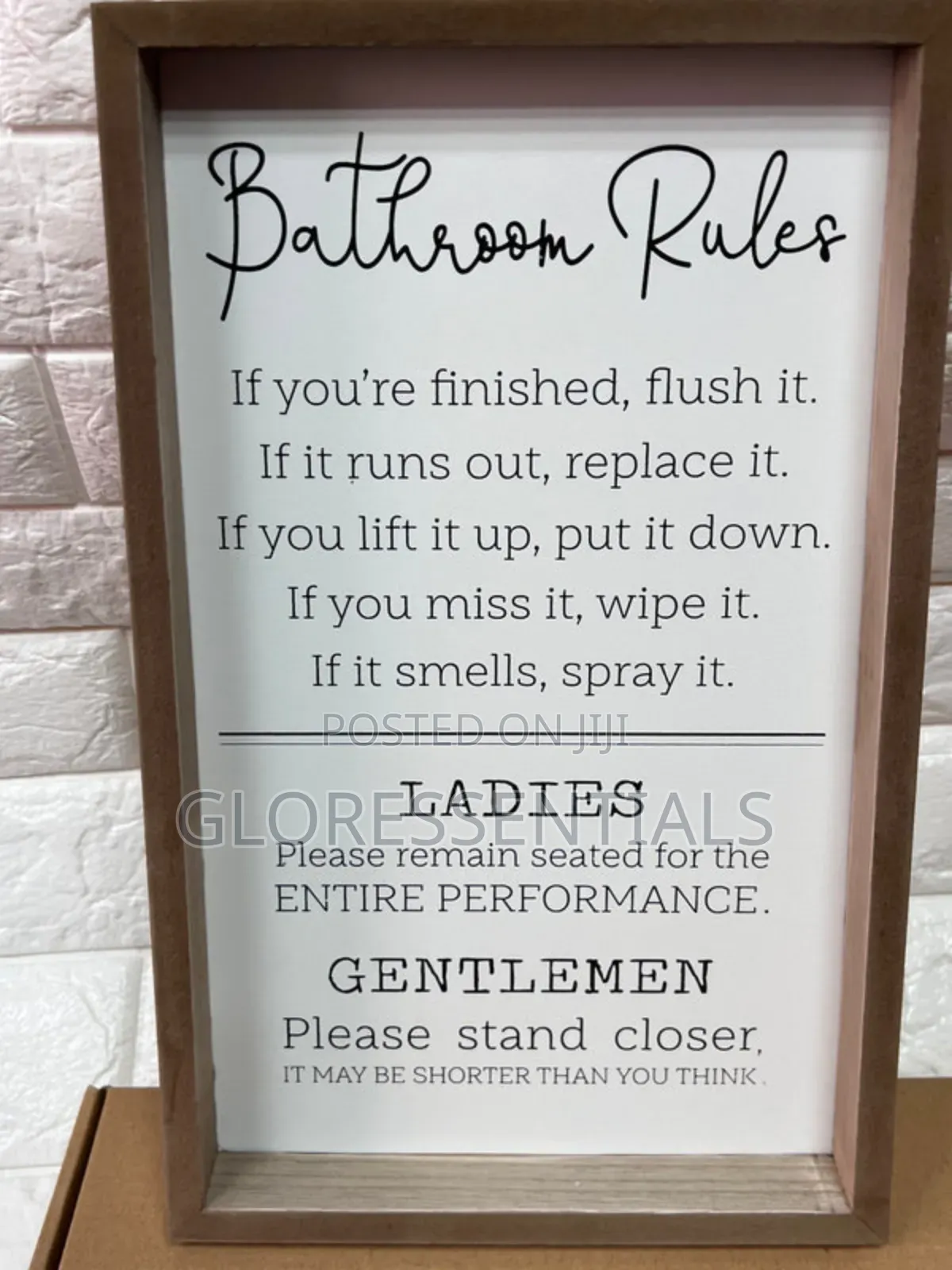 Bathroom Rules Plaque