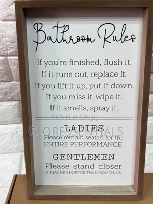 Bathroom Rules Plaque