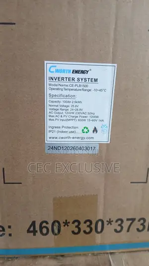 CWORTH 2.5kwh/1.5kva With 550w Panel/Dc Cable Solar Gen